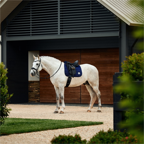 2026 WeatherBeeta Satin Luxe Air-Tec Dressage Saddle Pad 1030348 - Navy
